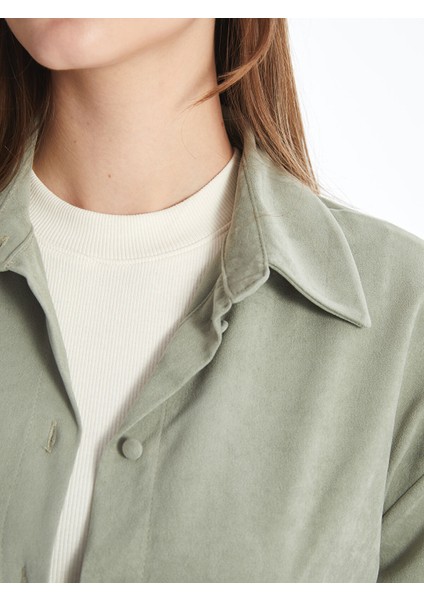 Yeni Sezon Süet Görünümlü Kadın Gömlek Tunik modelleri