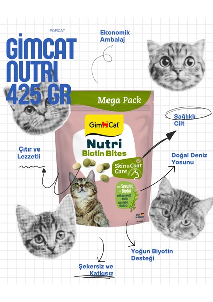 Nutri Biyotin Deniz Yosunlu Kedi Ödülü (425 Gr) modelleri
