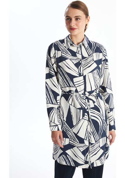 Yeni Sezon Desenli Kadın Gömlek Tunik