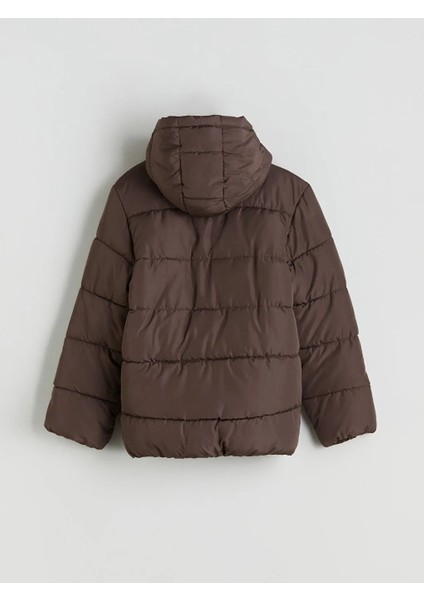 Lcw Kids Kahverengi Kapüşonlu Erkek Çocuk Şişme Mont fırsatları