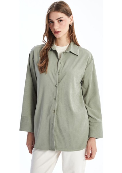 Yeni Sezon Süet Görünümlü Kadın Gömlek Tunik