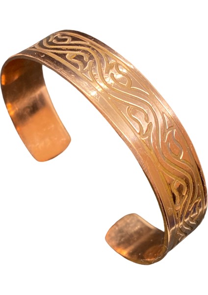 El Işçiliği Kabartma Desenli Saf Bakır Bileklik ; Enerji Dengeleyici Gelen Eksel Şifa Niyetine ; Kadın ve Erkek Için Uygun , Esnek Yapısı Ile Ayarlanabilir Bileklik Genişlik 15 Mm. fiyatları