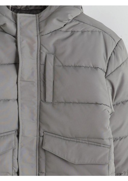 Lcw Kids Haki Kapüşonlu Erkek Çocuk Şişme Mont modelleri