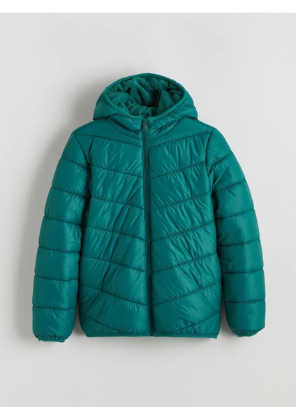 Lcw Kids Yeşil Kapüşonlu Erkek Çocuk Şişme Mont