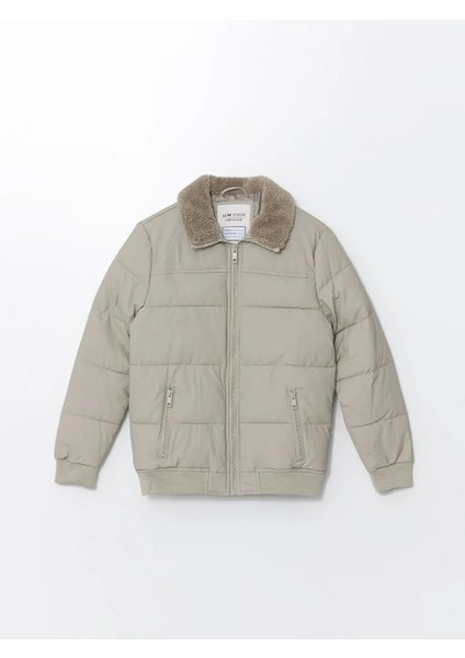 Lcw Vision Bej Kürk Yaka Erkek Çocuk Şişme Mont fırsatları