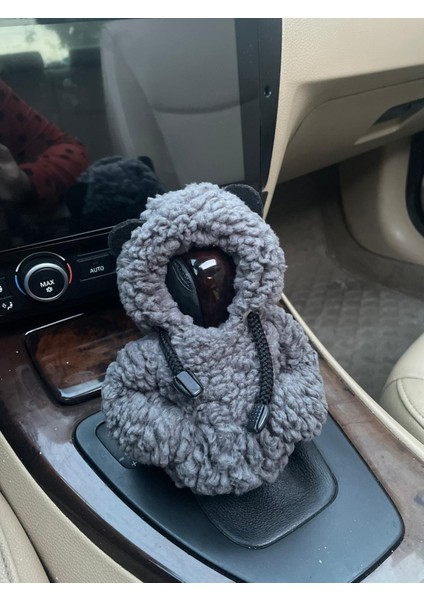 Vites Hoodie-Araç Vites Poları-Peluş Vites Poları-Koyu Gri - Araç Vites Kıyafeti