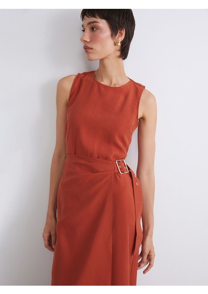 Yeni Sezon Bisiklet Yaka Kemerli Elbise modelleri