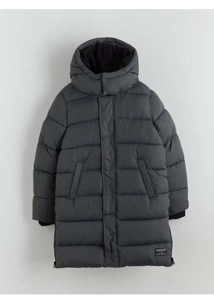 Lcw Kids Gri Kapüşonlu Erkek Çocuk Şişme Mont fırsatları