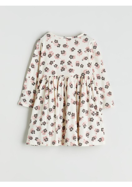 Yeni Sezon Çiçekli Penye Kız Çocuk Elbise modelleri