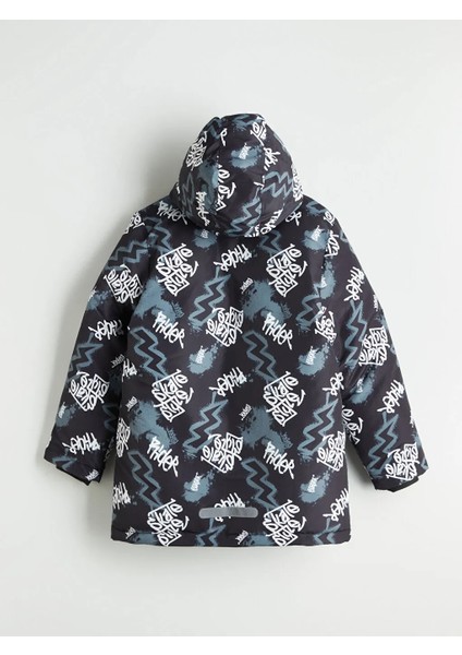 Lcw Kids Siyah Kapüşonlu Erkek Çocuk Mont modelleri