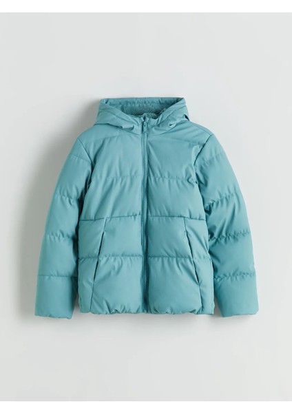 Lcw Kids Yeşil Kapüşonlu Erkek Çocuk Şişme Mont