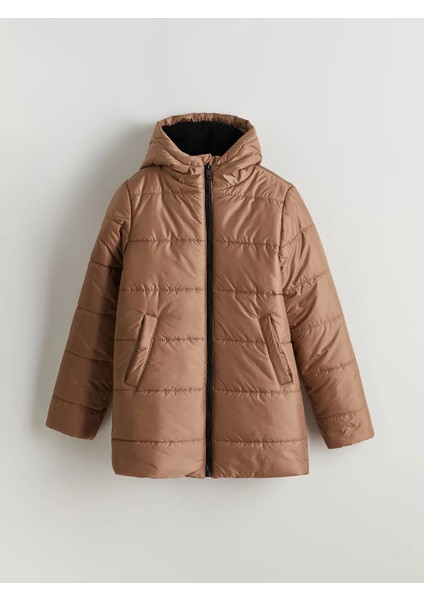 Lcw Kids Bej Kapüşonlu Erkek Çocuk Mont