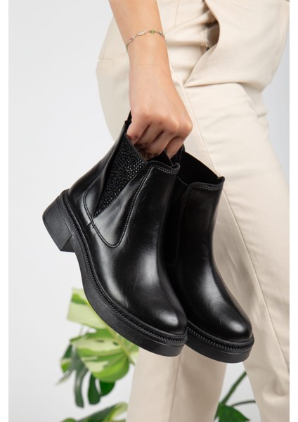 Siyah Parlak Cilt Model Bot & Bootie modelleri