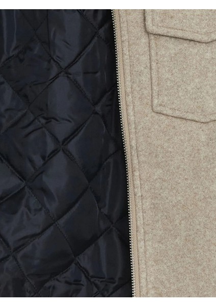 Lcw Vision Bej Pelüş Yaka Erkek Çocuk Kaşe Mont fiyatları