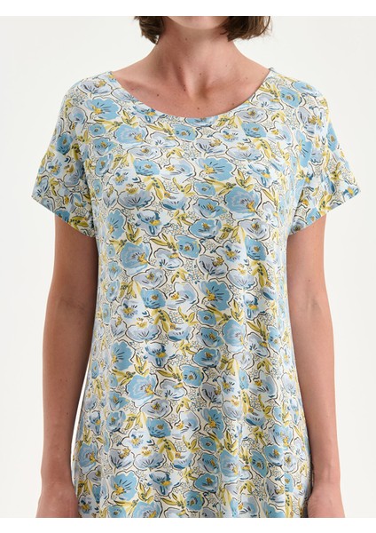 Yeni Sezon Bisiklet Yaka Çiçekli A Kesim Elbise indirimleri