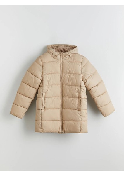 Lcw Kids Bej Kapüşonlu Erkek Çocuk Şişme Mont fırsatları