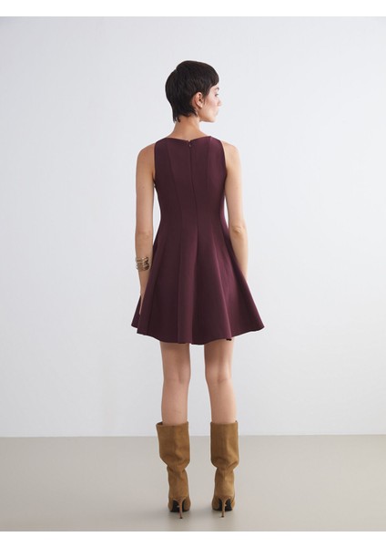 Yeni Sezon Bisiklet Yaka Peplum Mini Elbise fırsatları