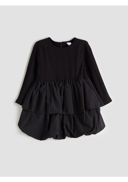 Yeni Sezon Katkat Kız Çocuk Balon Elbise