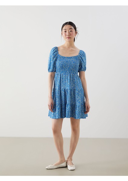 Yeni Sezon Kayık Yaka Çiçekli Kadın Elbise fiyatları