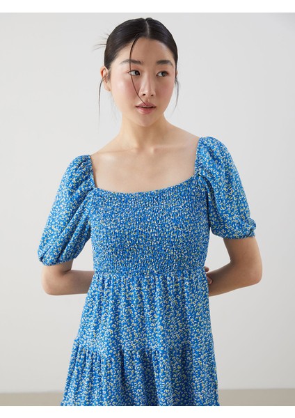 Yeni Sezon Kayık Yaka Çiçekli Kadın Elbise fırsatları