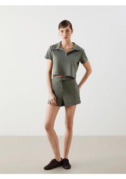 Yeni Sezon Beli Lastikli Kadın Şort