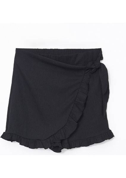 Yeni Sezon Beli Lastikli Dokulu Kadın Şort Etek indirimleri