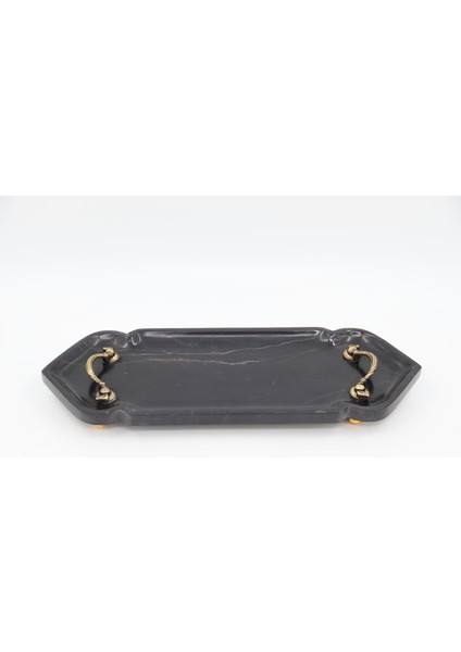 Dekoratif Tabak Siyah Mermer Doğal Taş Bronz modelleri