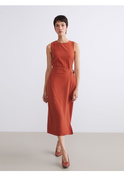 Yeni Sezon Bisiklet Yaka Kemerli Elbise fiyatları