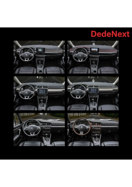 Fıat Doblo Double Ekran Özel Yeni Torpido Kılıfı Panel Koruyucu Göğüs Kaplama - Kırmızı Şerit fırsatları