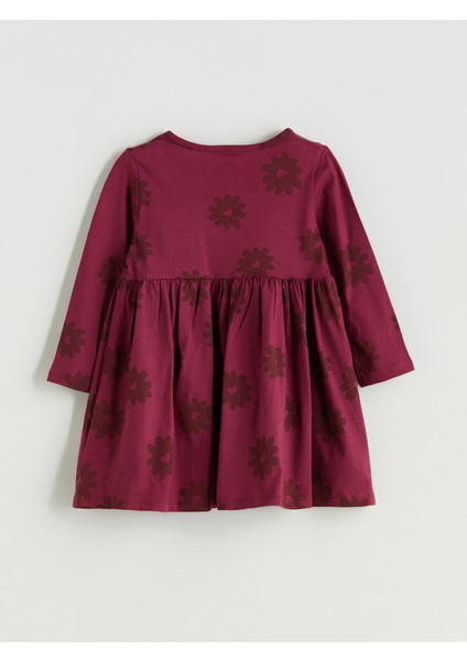 Yeni Sezon Çiçekli Penye Kız Çocuk Elbise modelleri