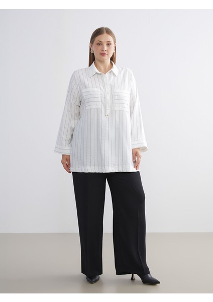 Yeni Sezon Çizgili Kadın Gömlek Tunik fırsatları