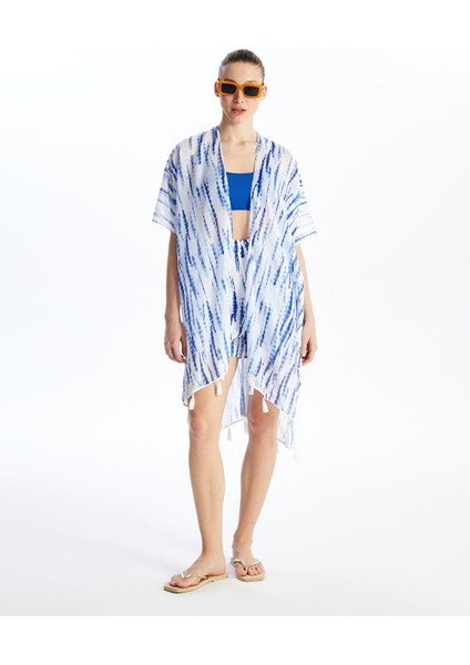 Yeni Sezon Şal Yaka Desenli Kadın Kimono