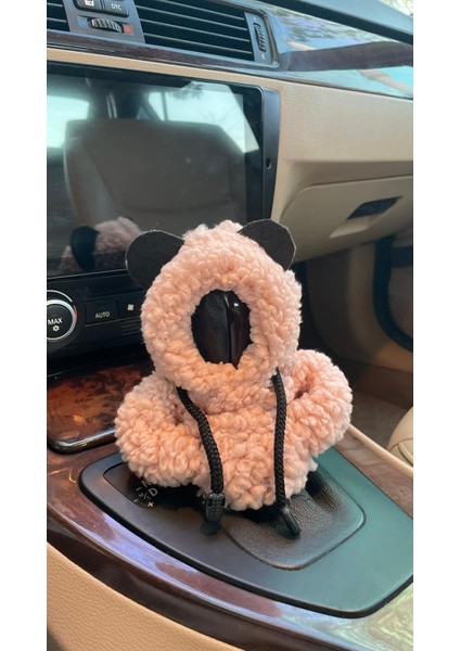 Vites Hoodie-Araç Vites Poları-Peluş Vites Poları-Pudra Pembe - Araç Vites Kıyafeti fiyatları