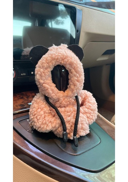 Vites Hoodie-Araç Vites Poları-Peluş Vites Poları-Pudra Pembe - Araç Vites Kıyafeti modelleri