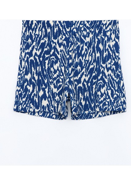 Yeni Sezon Beli Lastikli Desenli Kadın Şort indirimleri