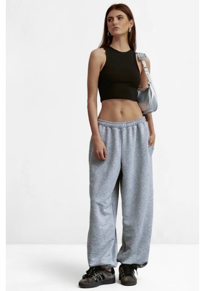 Kışlık Bol Kalıp Eşofman Altı Lastikli Paça Erkek / Kadın fiyatları