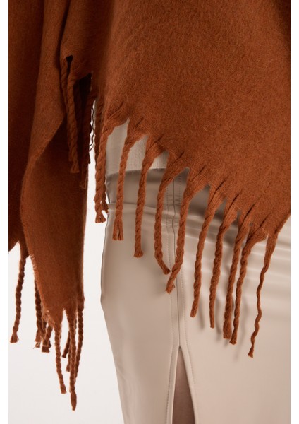 Unisex Puffy Düz Renk Şal Atkı