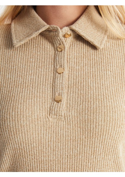 Yeni Sezon Gömlek Yaka Parlak Görünümlü Elbise modelleri