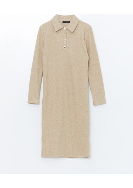 Yeni Sezon Gömlek Yaka Parlak Görünümlü Elbise indirimleri