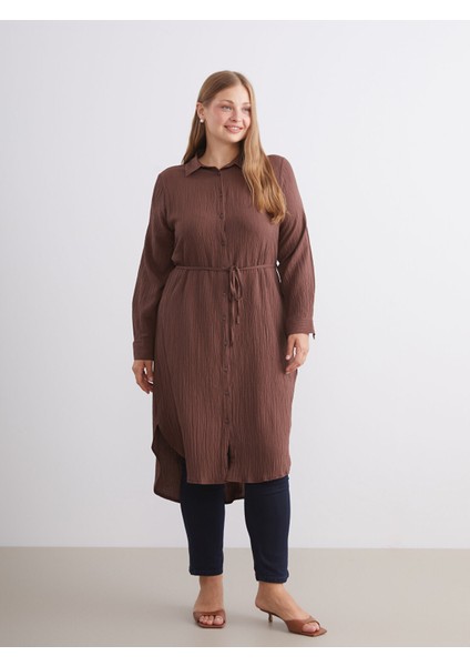 Yeni Sezon Dokulu Oversize Kadın Gömlek Tunik fiyatları