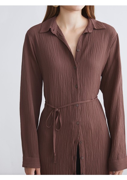 Yeni Sezon Dokulu Oversize Kadın Gömlek Tunik fırsatları