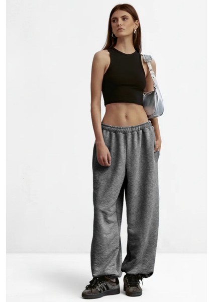 Kışlık Bol Kalıp Eşofman Altı Lastikli Paça Erkek / Kadın fiyatları