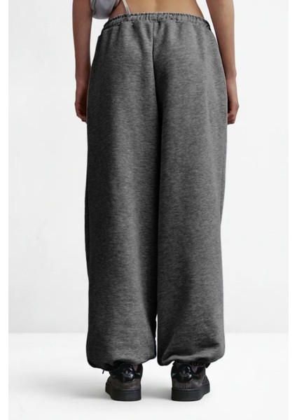 Kışlık Bol Kalıp Eşofman Altı Lastikli Paça Erkek / Kadın fırsatları