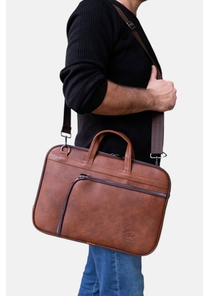 Suni Deri 15.6 Inç Slim Laptop Çantası LD618