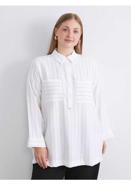 Yeni Sezon Çizgili Kadın Gömlek Tunik modelleri