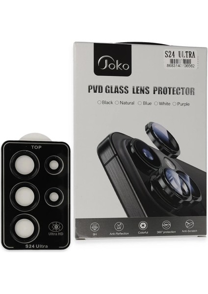 Samsung Galaxy S24 Ultra Pvd Metal Kamera Lens - Siyah