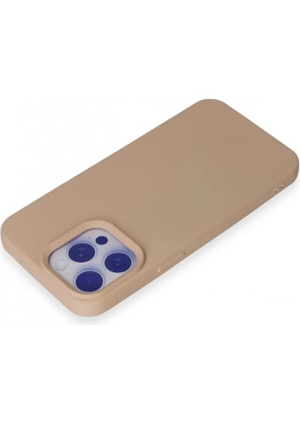 iPhone 15 Pro Max Kılıf Nano Içi Kadife Silikon - Pudra modelleri