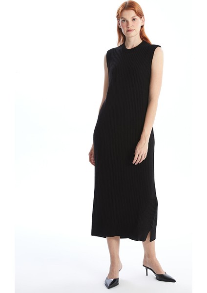 Yeni Sezon Kadın Bisiklet Yaka Düz Triko Elbise fiyatları