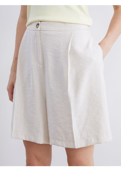 Yeni Sezon Beli Lastikli Kadın Pileli Şort modelleri