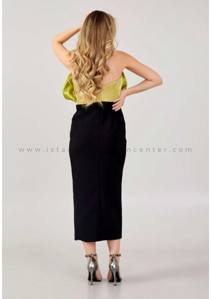 Straplez Çiftrenkli Midi Boy Kına ve Party Elbisesi fırsatları